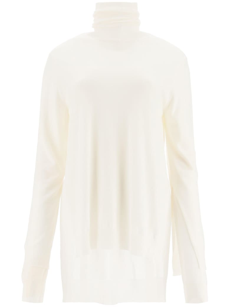 Marni Double Layer Turtleneck Sweater - STONE WHITE (White)
