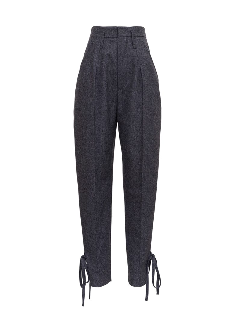 Isabel Marant High Waisted Trousers - Grey