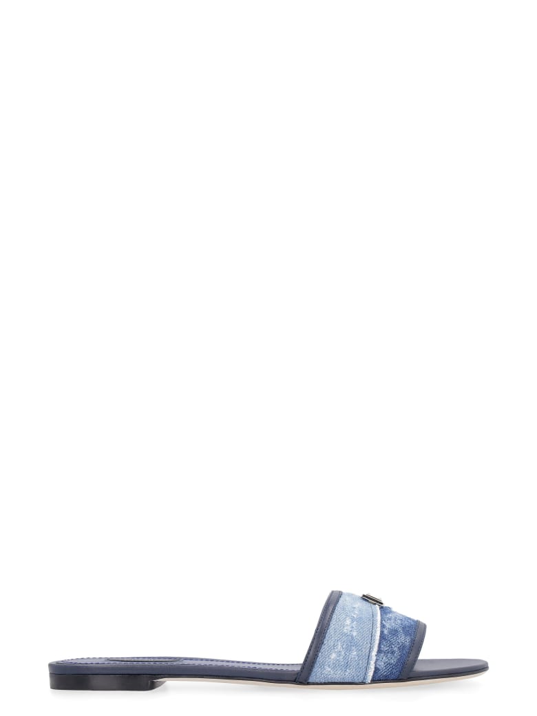 Dolce & Gabbana Denim Flat Sandals - Denim