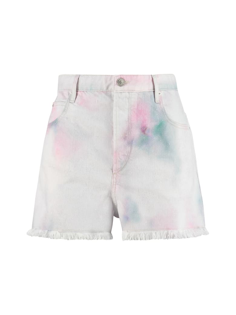 Isabel Marant Lesia High-rise Cut-off Denim Shorts - Multicolor