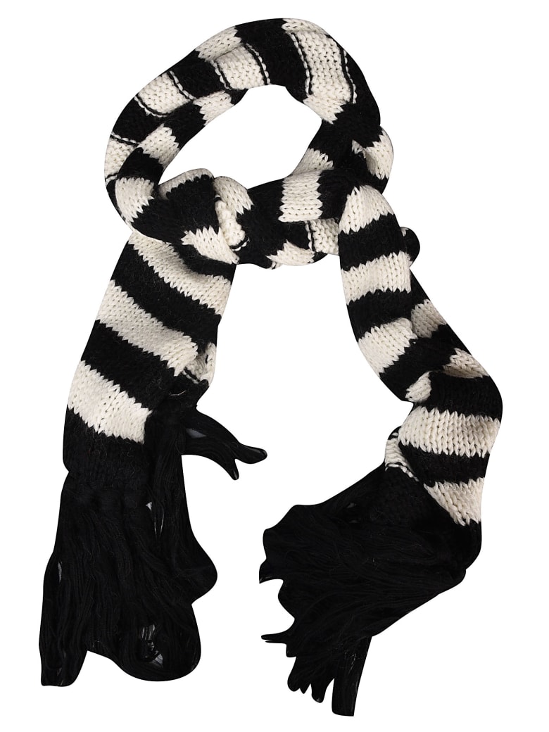 black and white scarf