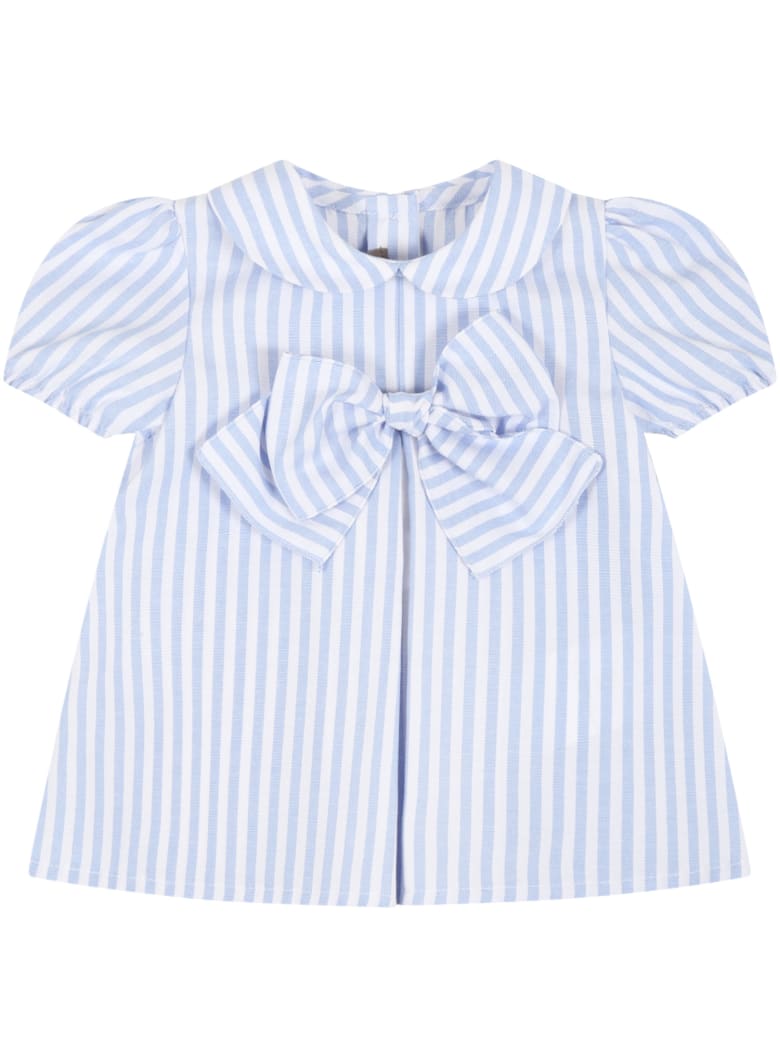 Little Bear Multicolor Shirt For Baby Girl - Light Blue