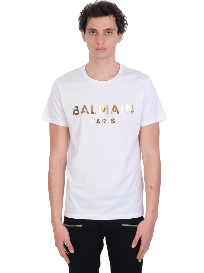 Balmain T-shirt In White Cotton - Bianco