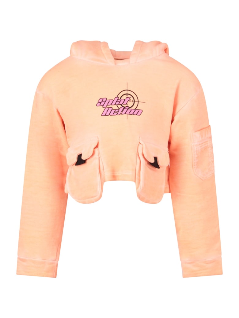 black hoodie orange writing