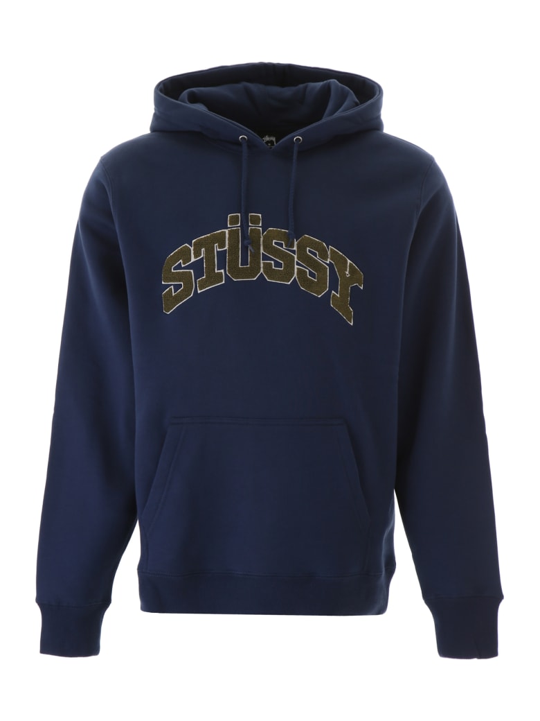 navy stussy hoodie