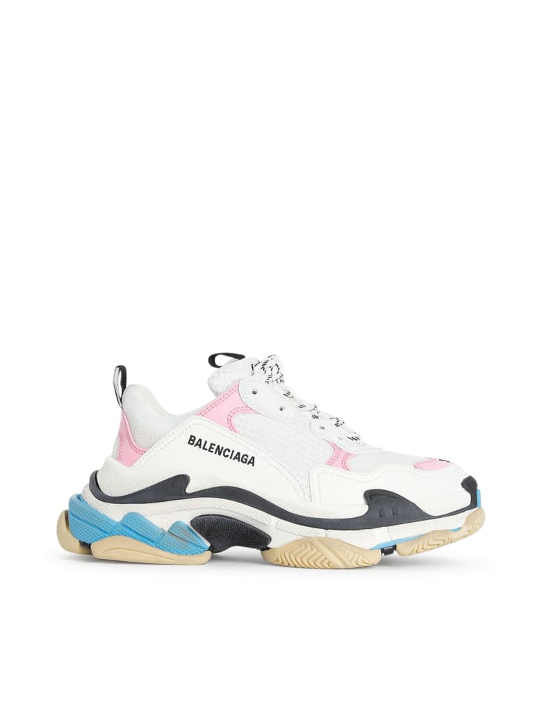 balenciaga triple s pink white