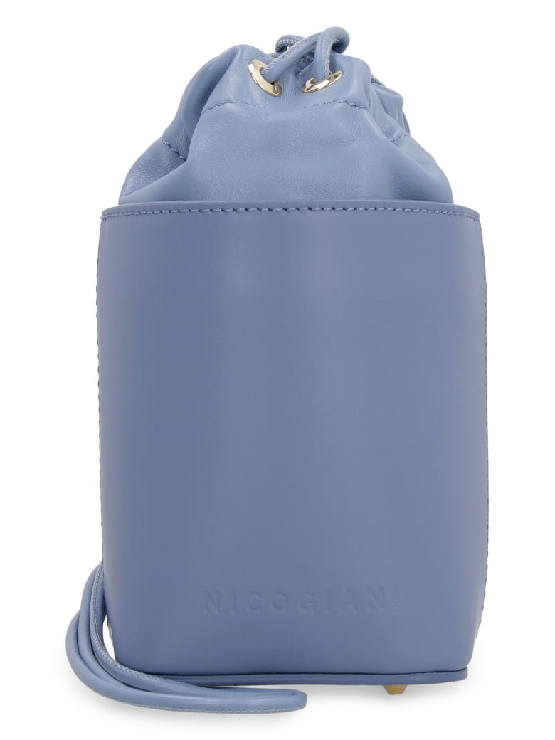 Nico Giani Adenia Mini Leather Bucket Bag - Blue