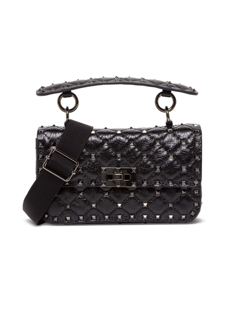 Valentino Garavani Spike Rocksud Shoulder Bag - Nero