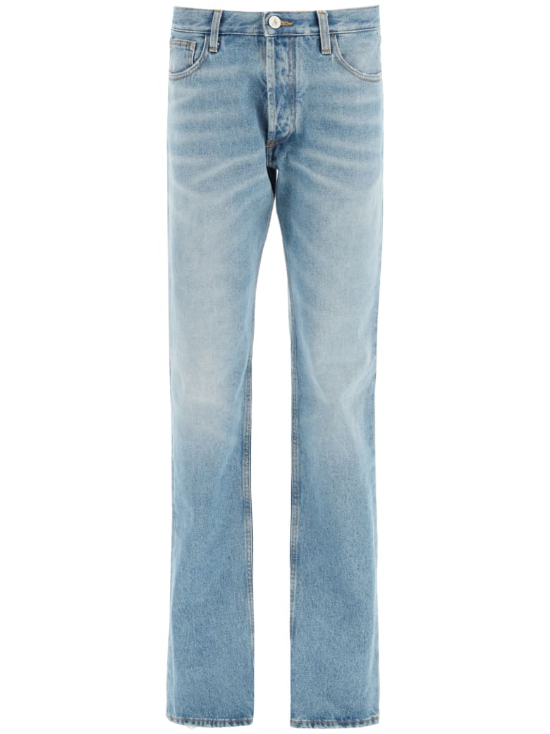 The Attico Super Washed Blue Boyfriend Jeans - BLU SUPER WASHED (Blue)