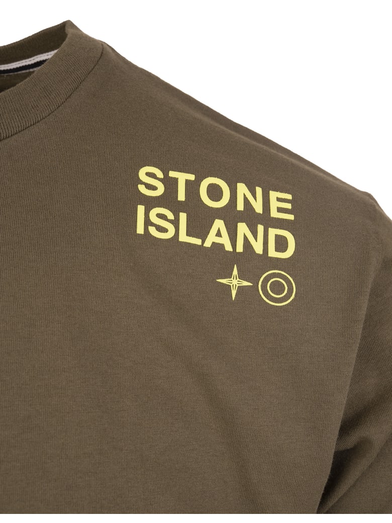 green stone island t shirt
