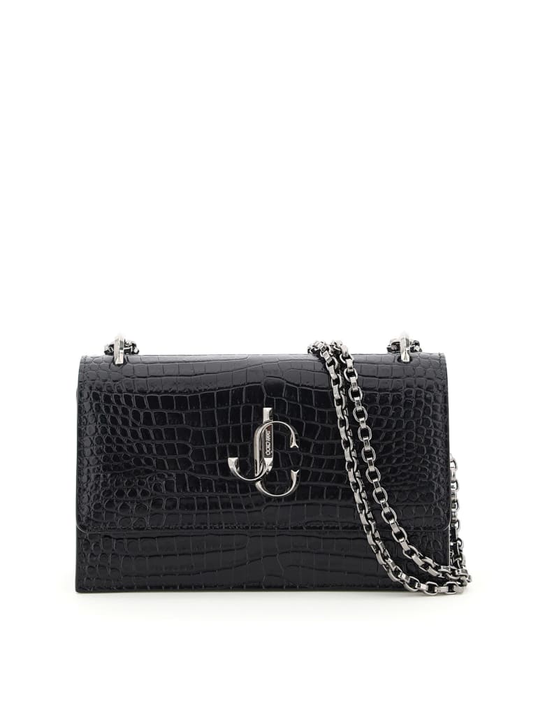 Jimmy Choo Bohemia Croco Print Leather Mini Bag - BLACK (Black)