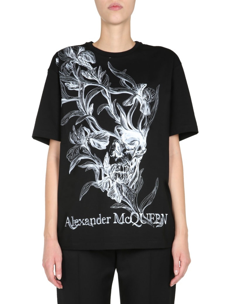 Alexander McQueen Round Neck T-shirt - NERO