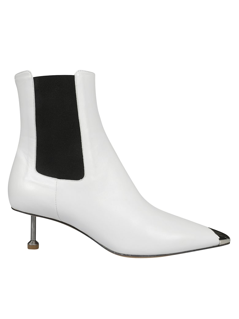 white boots kitten heel