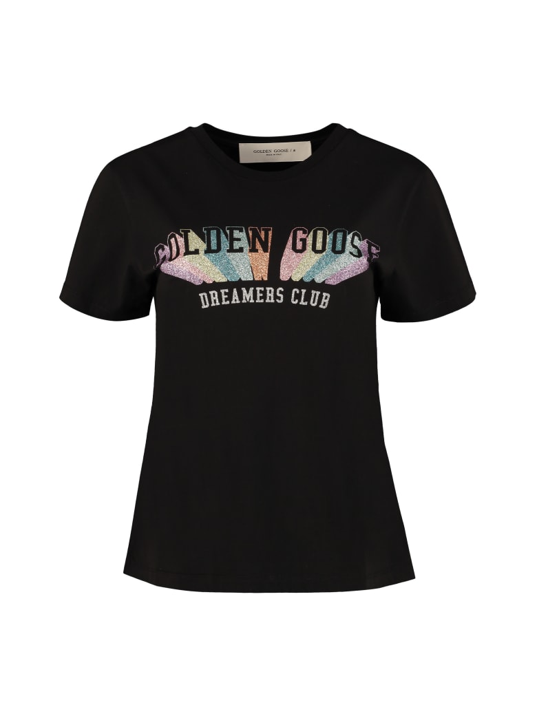 Golden Goose Ania Crew-neck Cotton T-shirt - black
