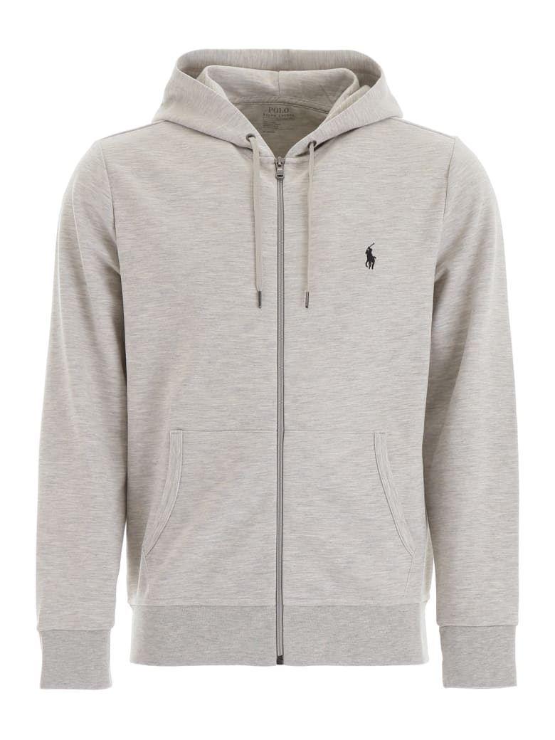grey polo hoodie