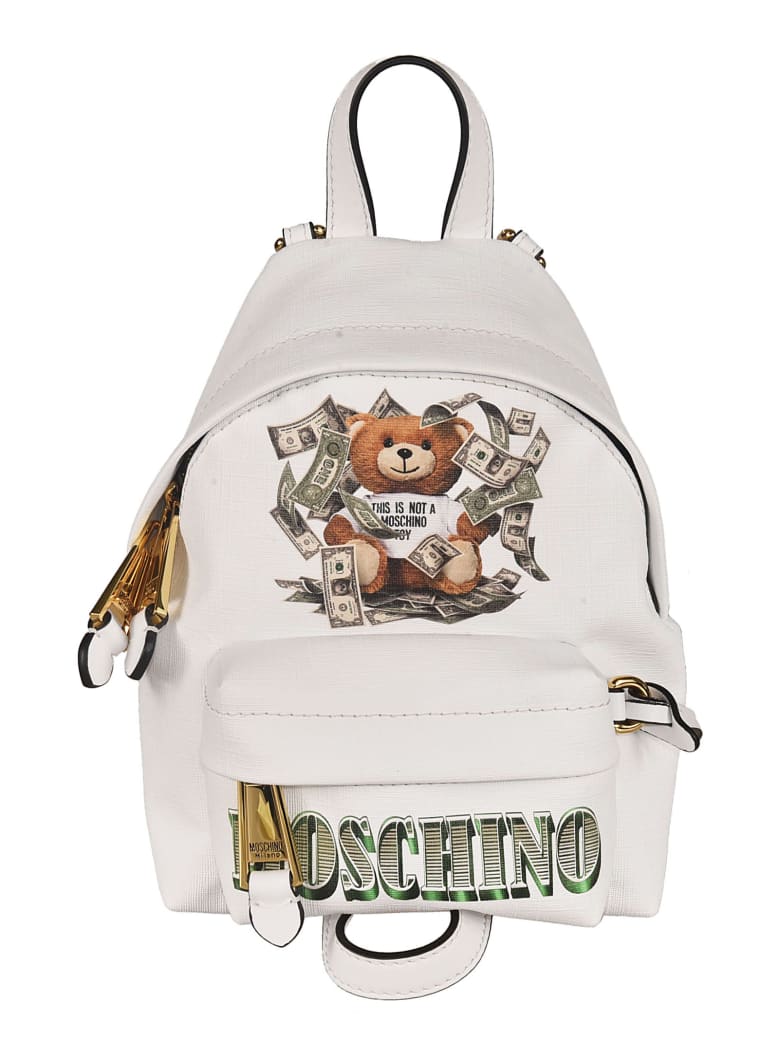 moschino backpack white