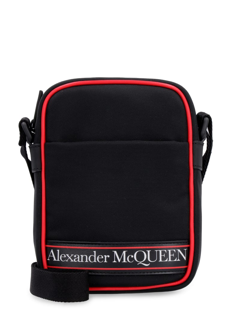 Alexander McQueen Nylon Messenger Bag - black