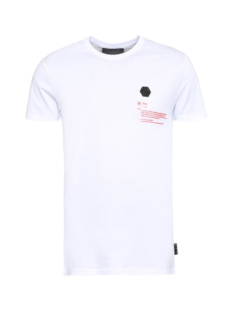 Philipp Plein Printed Cotton T-shirt - White