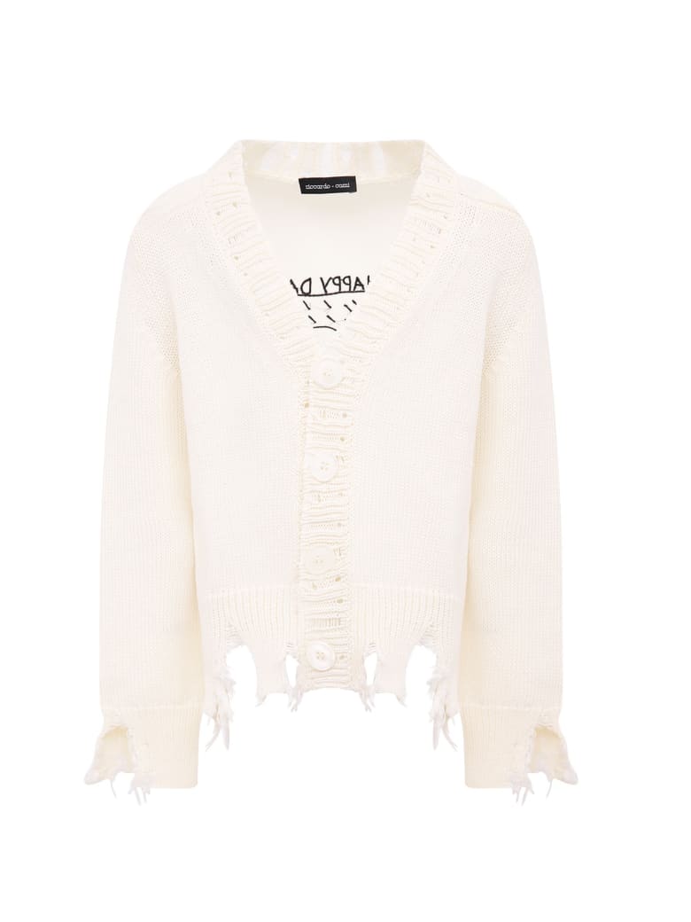 Riccardo Comi White "happy Day" Cardigan - White
