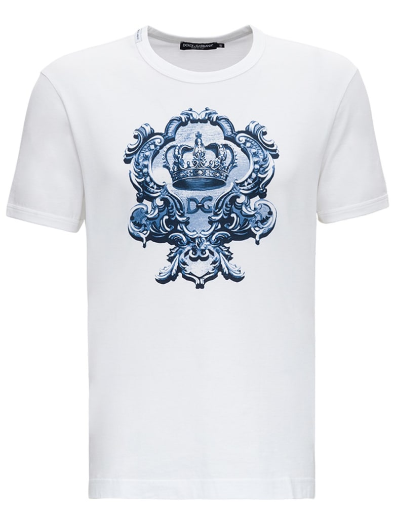 Dolce & Gabbana Jersey T-shirt With Print - White