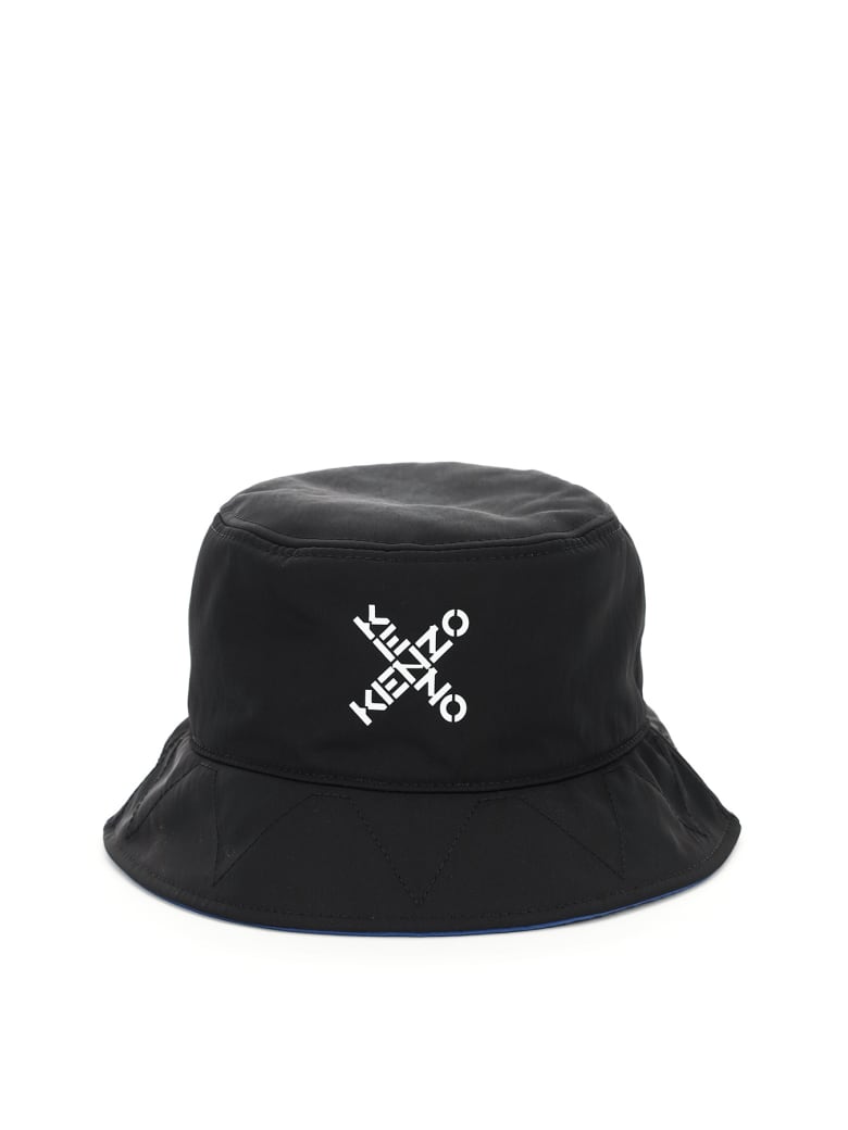 Kenzo Bucket Hat With Cross Logo - Nero