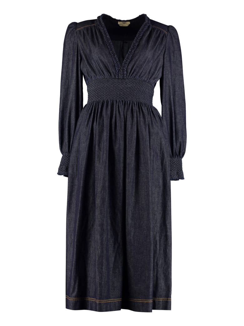 Fendi Denim Midi Dress - Denim