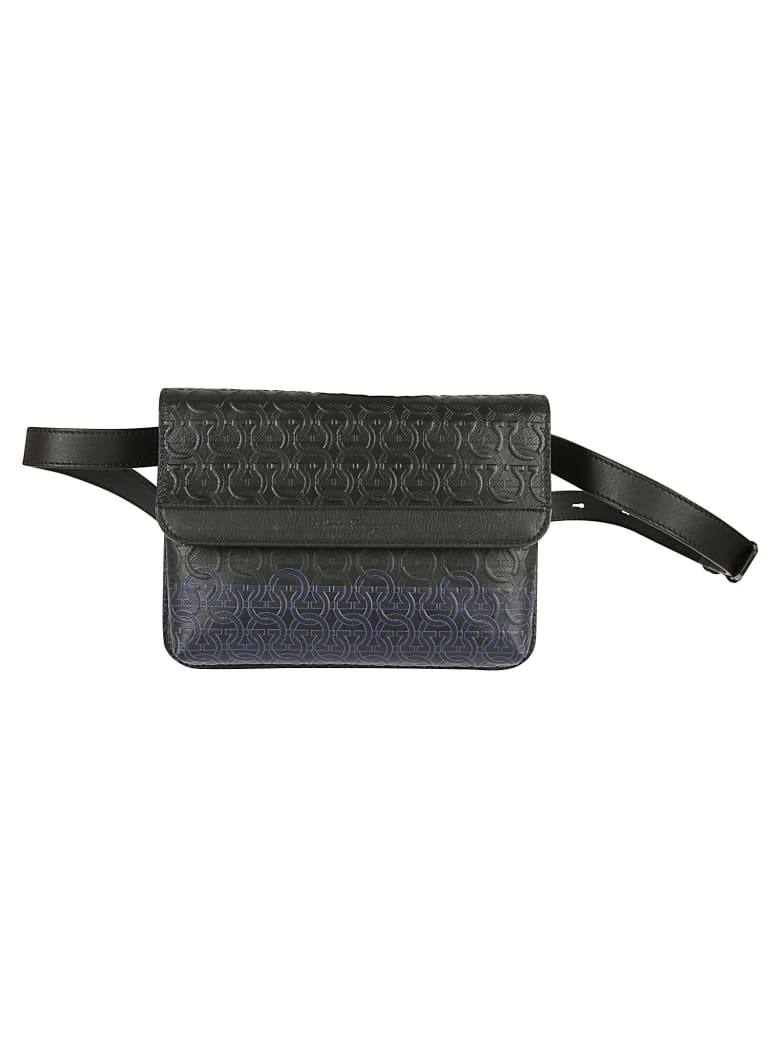 Salvatore Ferragamo Flap Travel Shoulder Bag - Black