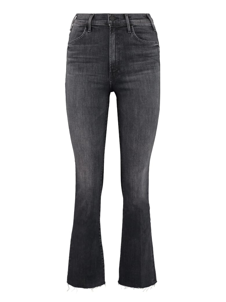 Mother The Hustler Ankle Fray Cropped-fit Jeans - grey