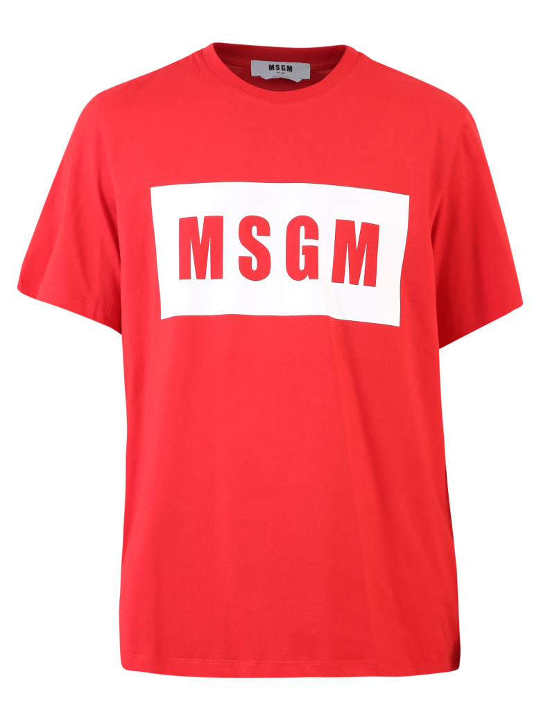 MSGM Branded T-shirt - RED