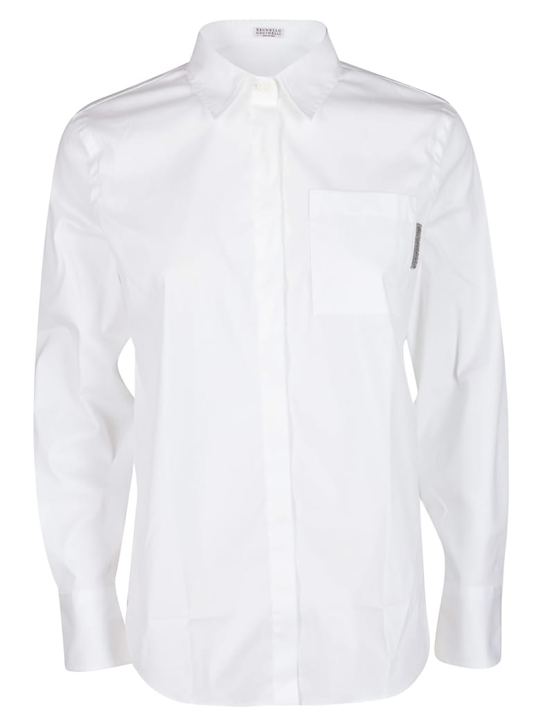 Brunello Cucinelli White Cotton Blend Shirt - White