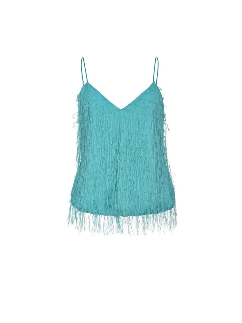 Pinko Top A Frange Verde Acqua - GREEN