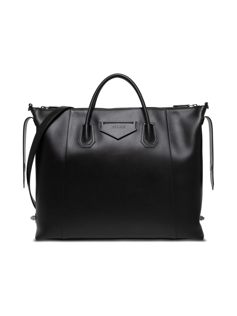 Givenchy Antigona Shoulder Bag In Black Leather - Nero