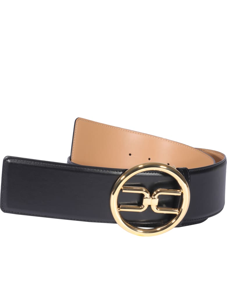 Elisabetta Franchi Logo Buckle Belt - Nero