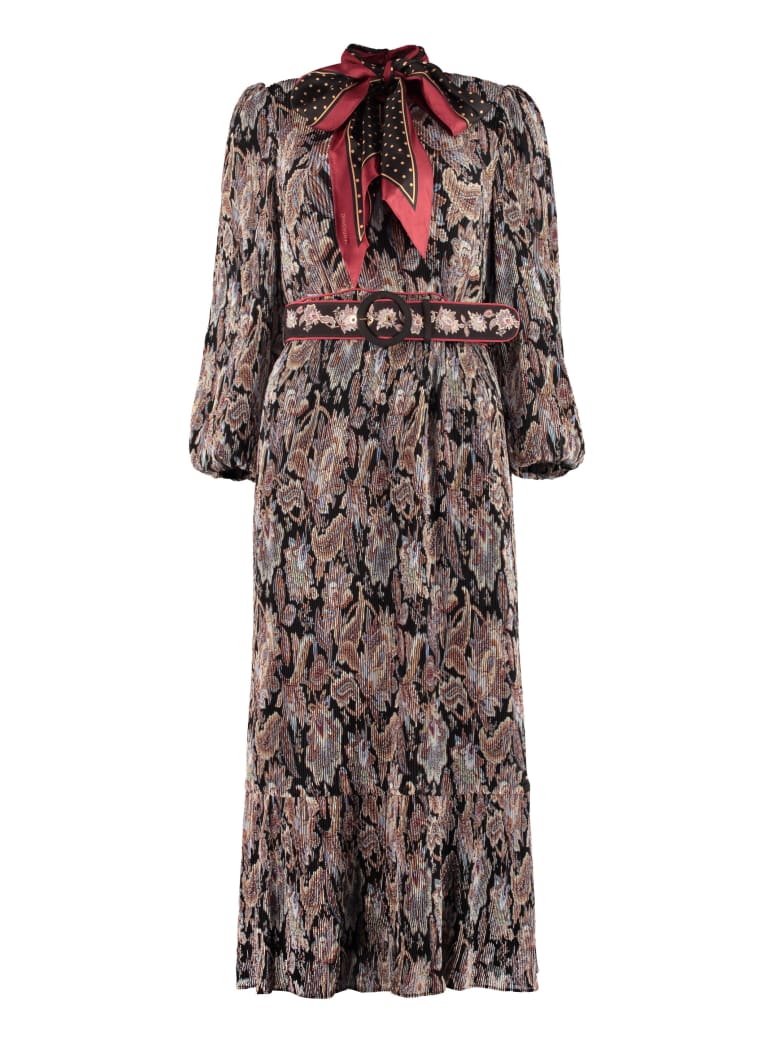 Zimmermann Belted Midi Dress - Multicolor