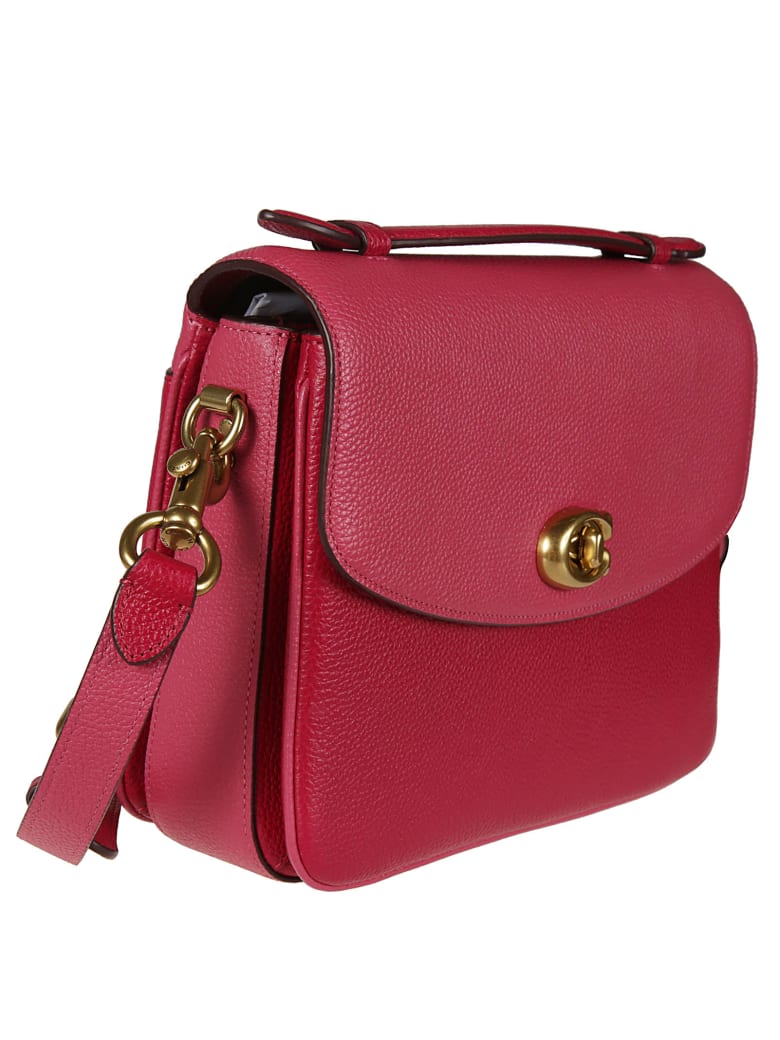 coach hallie shoulder bag red