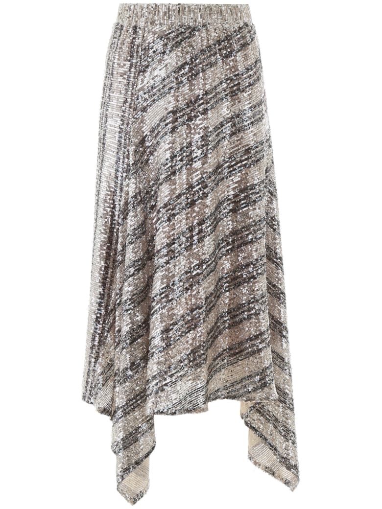 In The Mood For Love Lesia Skirt - SILVER BLACK (Silver)