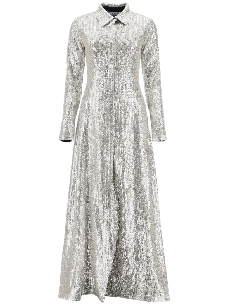In The Mood For Love Moya Sequined Dress - BEIGE SILVER (Silver)