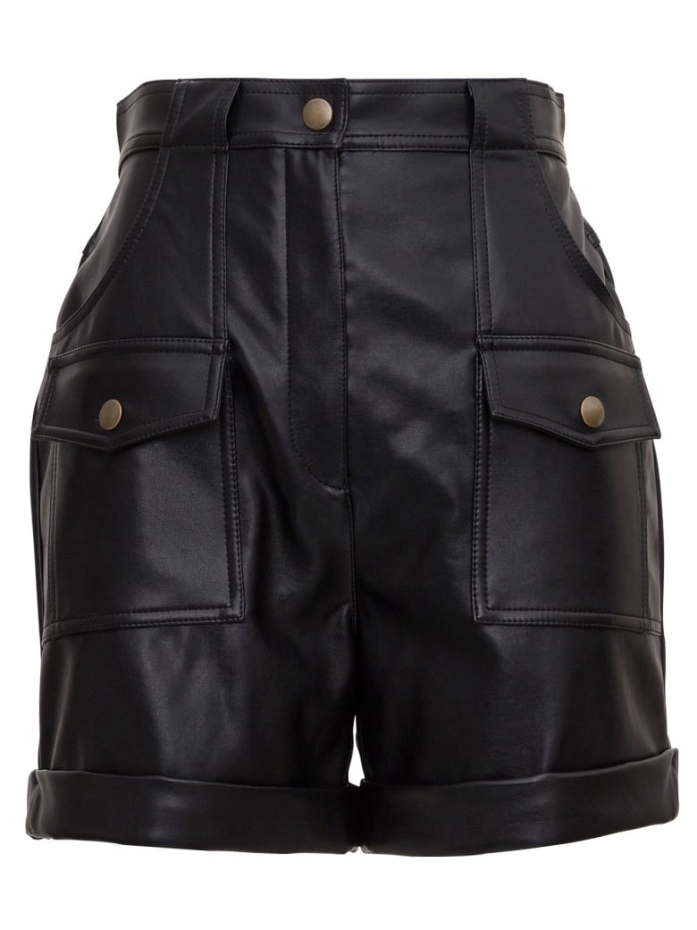 Philosophy di Lorenzo Serafini Leatheret Shorts - Black