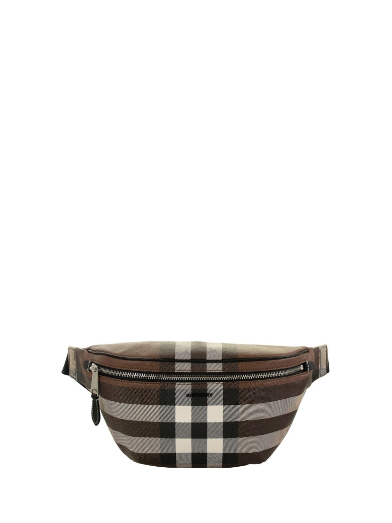 Burberry Cason - Check E-canvas Bum Bag - Dark Birch Brown