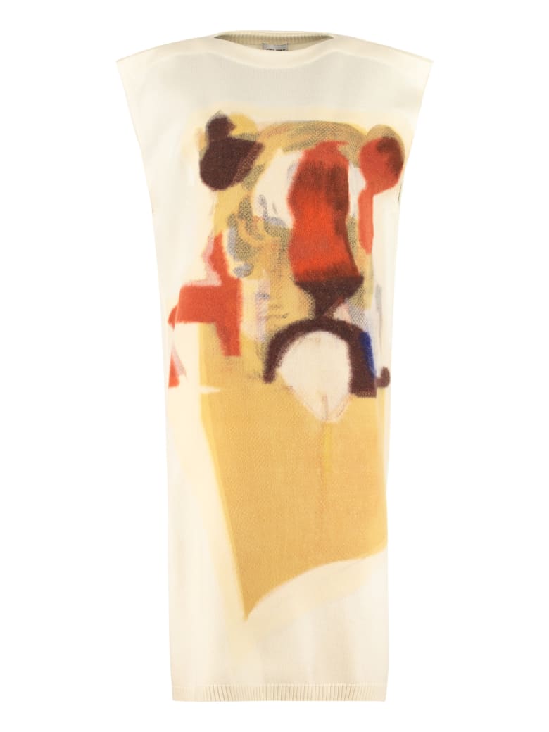 Kenzo Intarsia Knit-dress - panna
