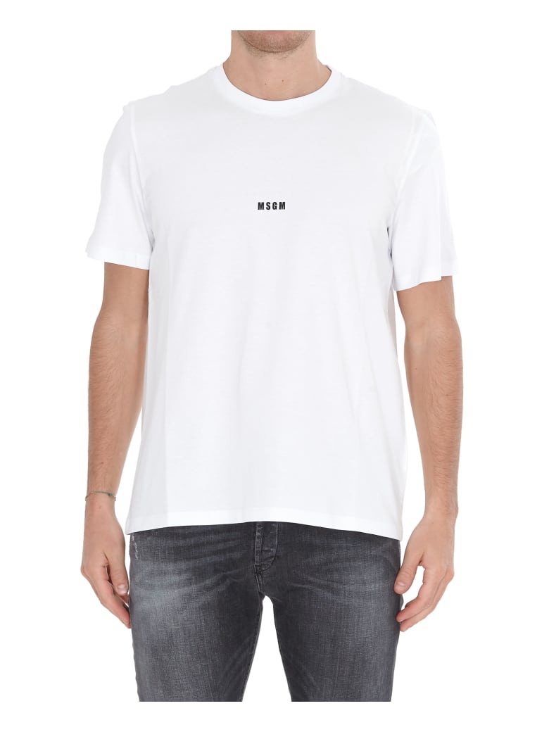 MSGM Micro Logo Tshirt - OPTICAL WHITE