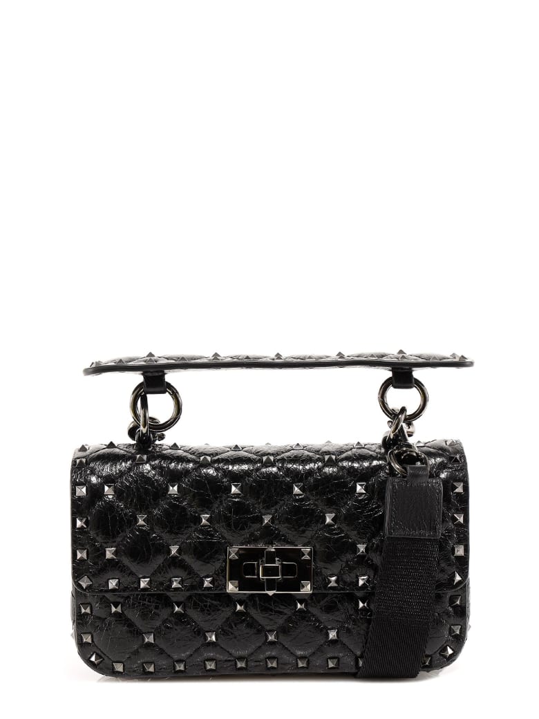 Valentino Garavani Rockstud Spike Shoulder Bag - Black