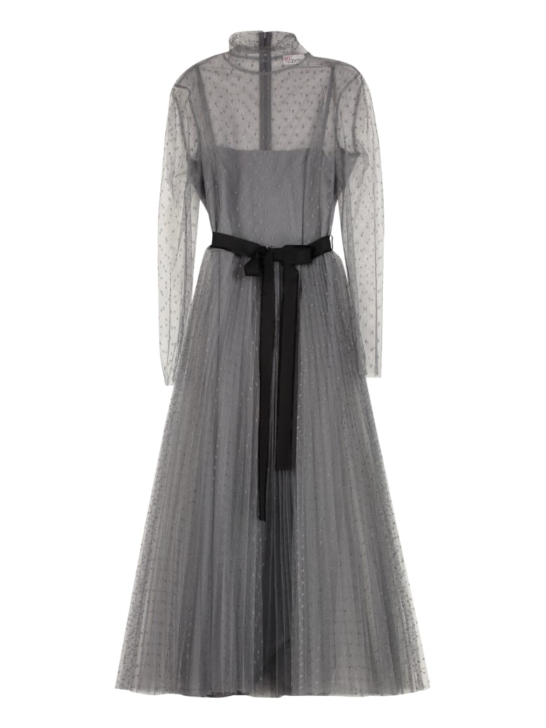 red valentino black tulle dress