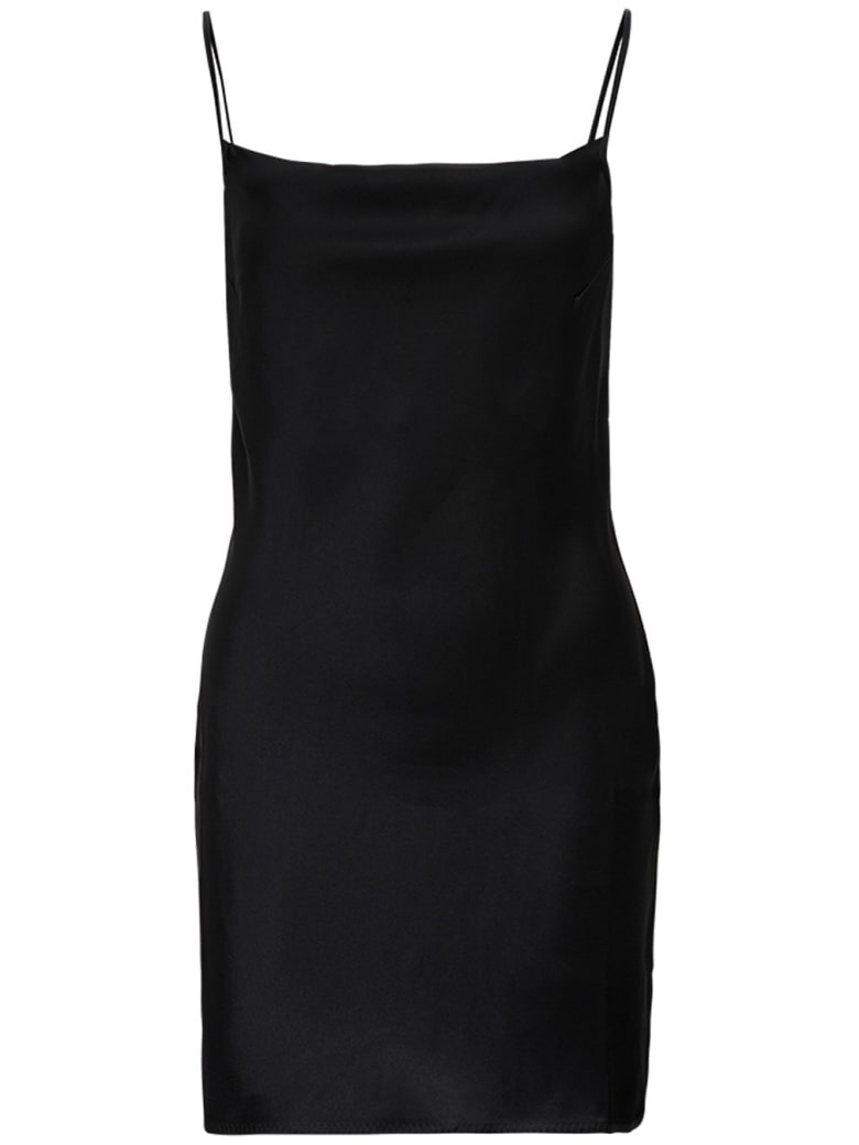 Nanushka Black Satin Lotti Dress - Black