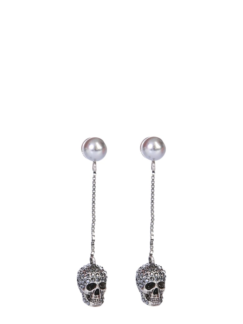 Alexander McQueen Skull Earrings - Grigio