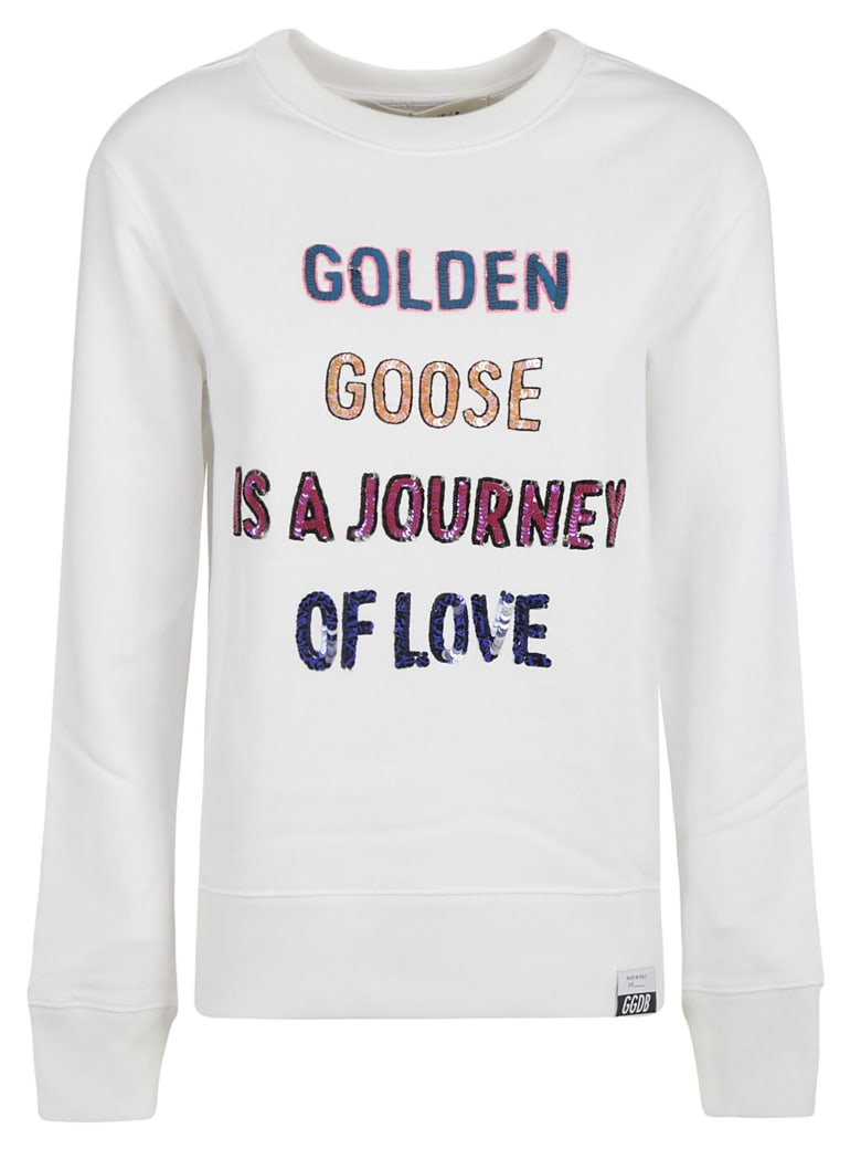 Golden Goose Athena Crewneck Journey Of Love Sweatshirt - White/Multicolor