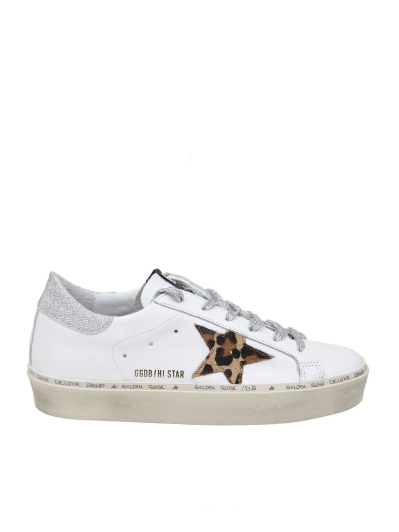 golden goose sneakers with leopard