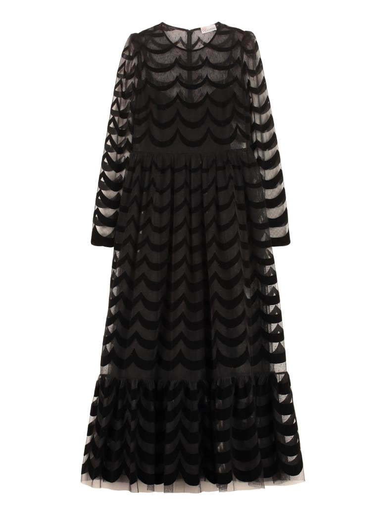 RED Valentino Long Tulle Dress - black