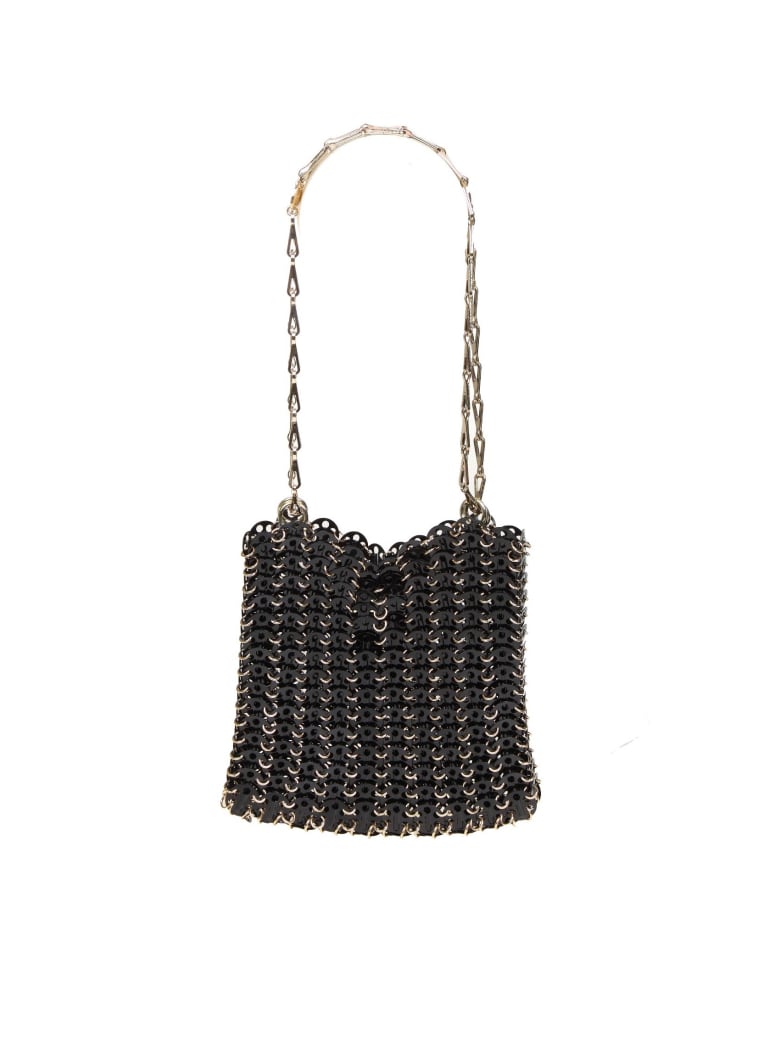 Paco Rabanne 1969 Bag With Metallic Rings - Black/Gold