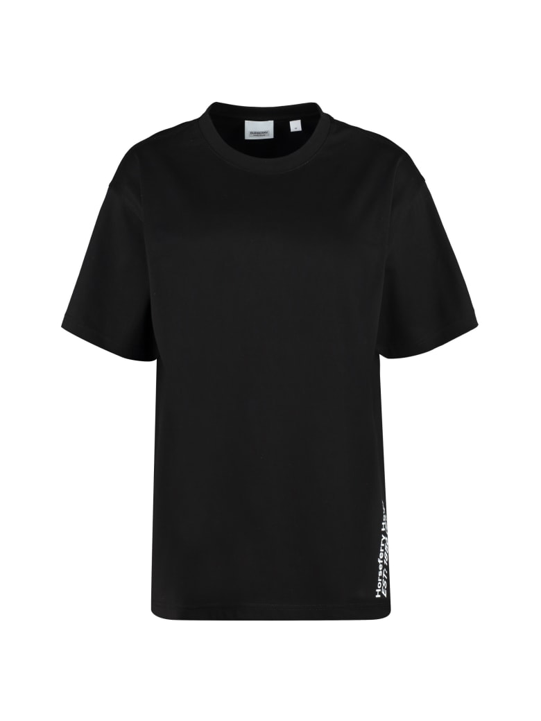 Burberry Printed Oversize T-shirt - black